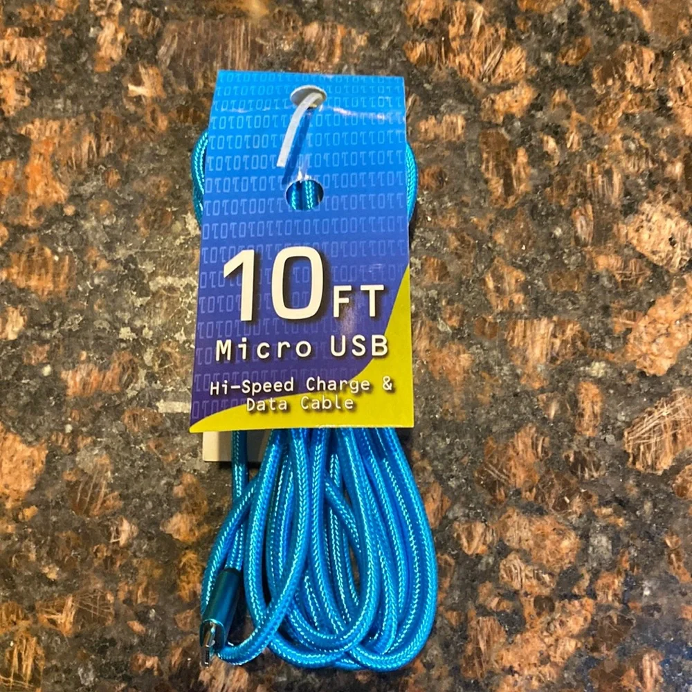10FT Micro USB. Hi speed charge & data cable